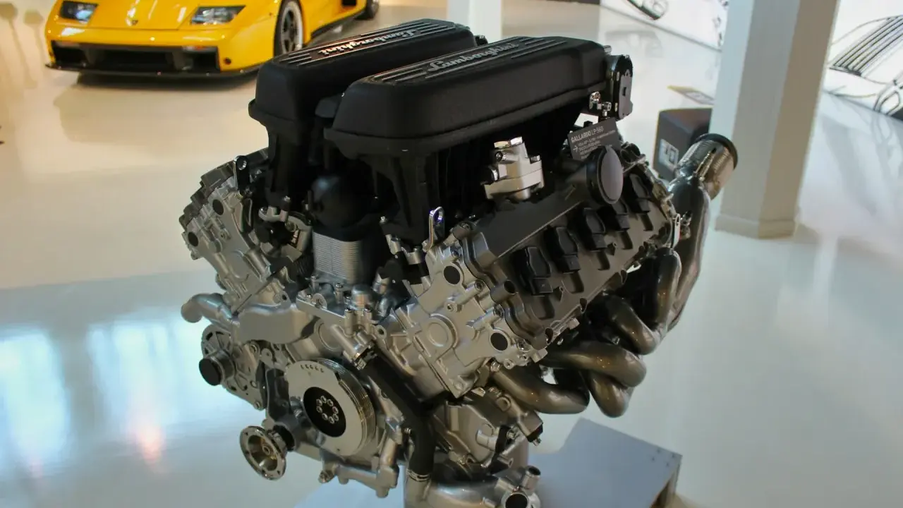 Silnik Lamborghini V10. Gdyby był zatarty, objawy byłyby widoczne w jego stanie.