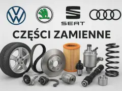 Części zamienne do aut marek VW, Skoda, Seat, Audi: koło, pasek, tarcza hamulcowa, filtry, amortyzatory.