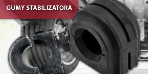 Dwa gumowe tuleje stabilizatora, kluczowe elementy zawieszenia, gotowe do montażu.