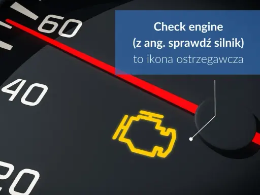Kontrolka silnika (Check engine) to ikona ostrzegawcza, która informuje o problemach z układem napędowym.