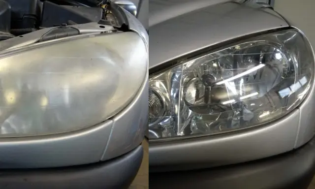 Przed i po: jak wypolerować lampy samochodowe, by znów lśniły jak nowe.