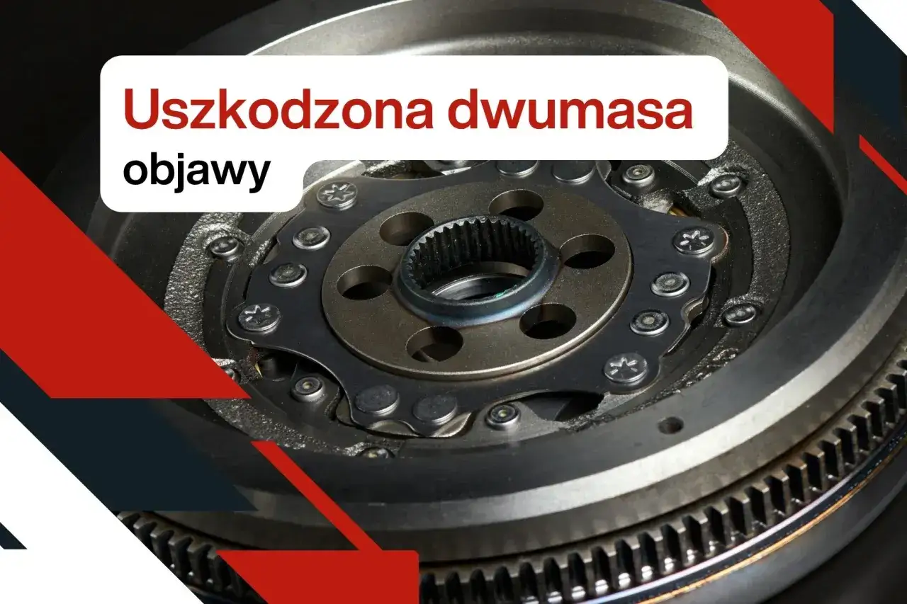 Uszkodzona dwumasa - objawy. Widok z bliska na koło dwumasowe z widocznymi elementami mechanicznymi i zębatkami.