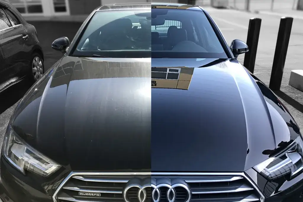 auto z powłoką ceramiczną efekt połysku
