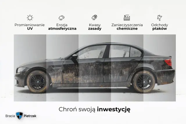 Powłoka ceramiczna chroni auto przed UV, erozją, kwasami, zanieczyszczeniami i ptasimi odchodami. Zabezpiecz swoją inwestycję!